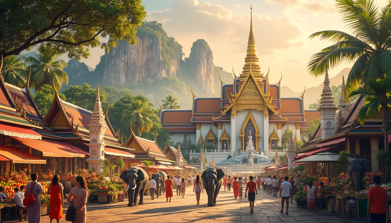 partez à l'aventure en thaïlande avec nos voyages organisés ! explorez les sites emblématiques, de bangkok aux plages paradisiaques, tout en découvrant la culture riche et l'hospitalité chaleureuse de ce pays fascinant. réservez votre séjour inoubliable dès maintenant !