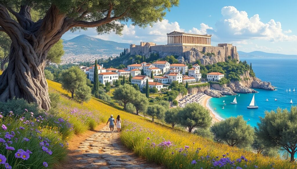 partez à l'aventure en grèce avec un voyage organisé qui vous fera découvrir les trésors culturels et les paysages naturels époustouflants du pays. profitez d'un itinéraire soigneusement conçu pour explorer des sites historiques, déguster une cuisine authentique et vous immerger dans la beauté des îles et des paysages grecs.