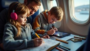Trucs pour occuper les enfants en avion : idées et astuces pour un vol serein