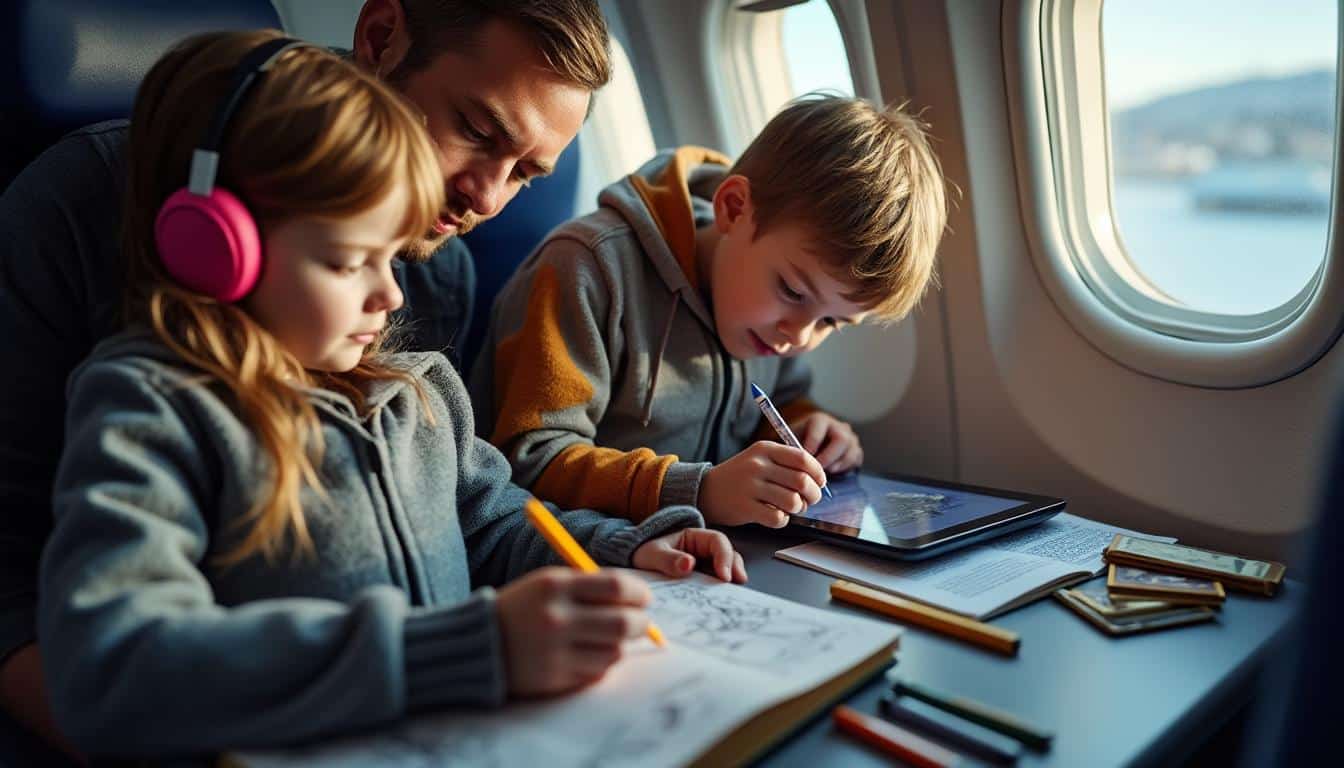 Trucs pour occuper les enfants en avion : idées et astuces pour un vol serein
