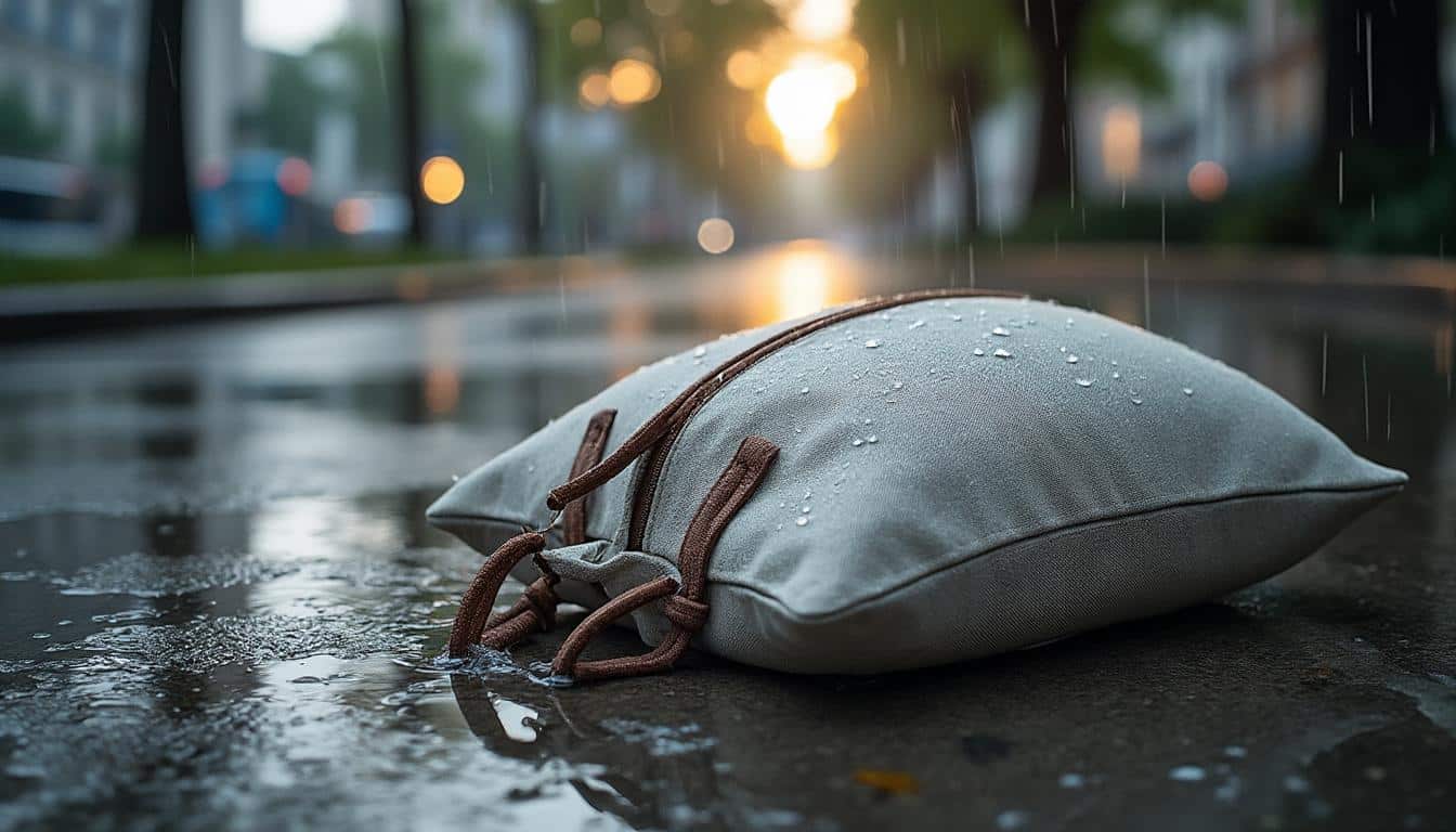 Illustration: Facteurs déterminants du poids maximal d’un sac exposé à la pluie et à l’humidité