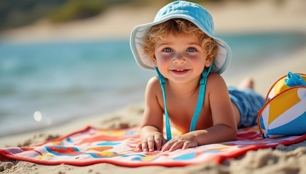 Sécurité : bien choisir la serviette de plage pour enfant