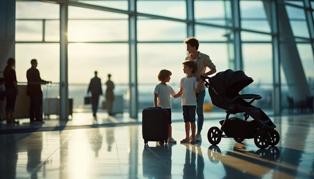 Comment voyager en famille en avion long courrier avec une poussette ?