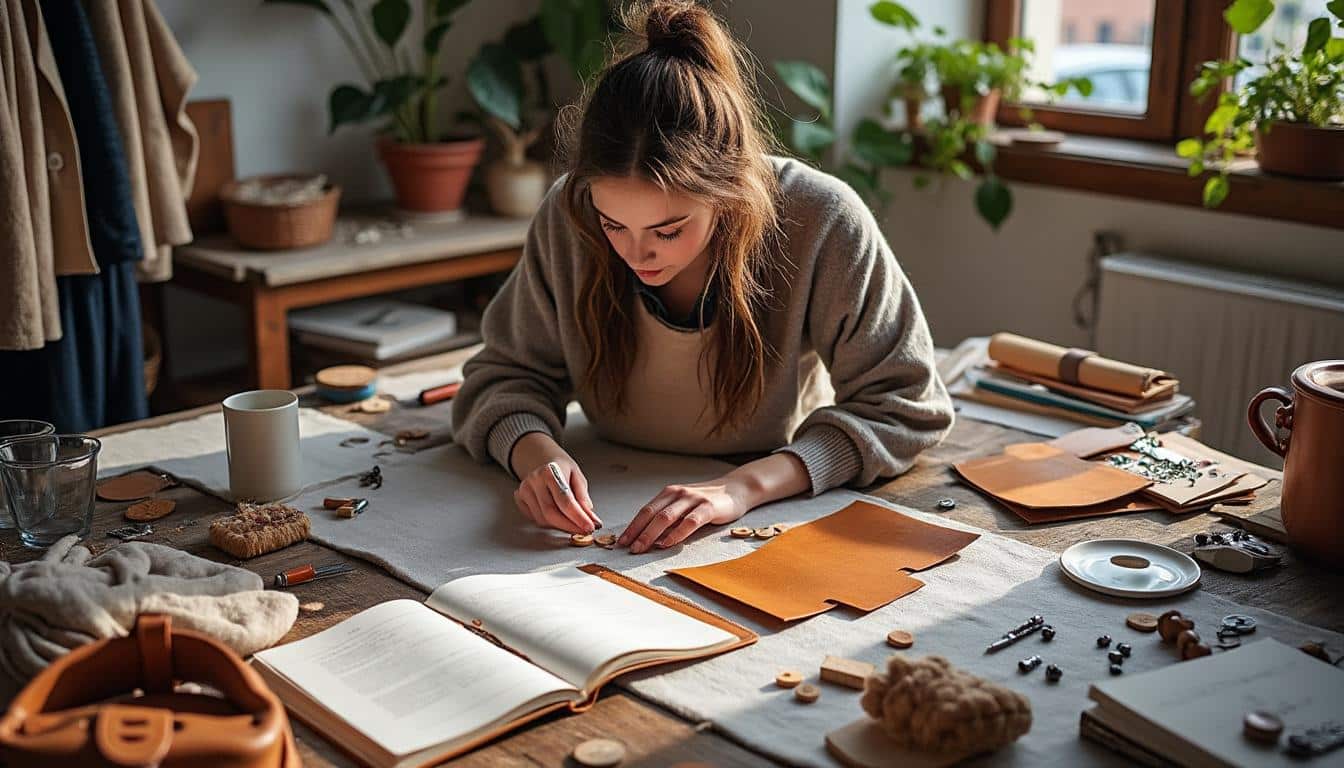Illustration: Matériaux et accessoires indispensables pour un sac de voyage résistant et stylé