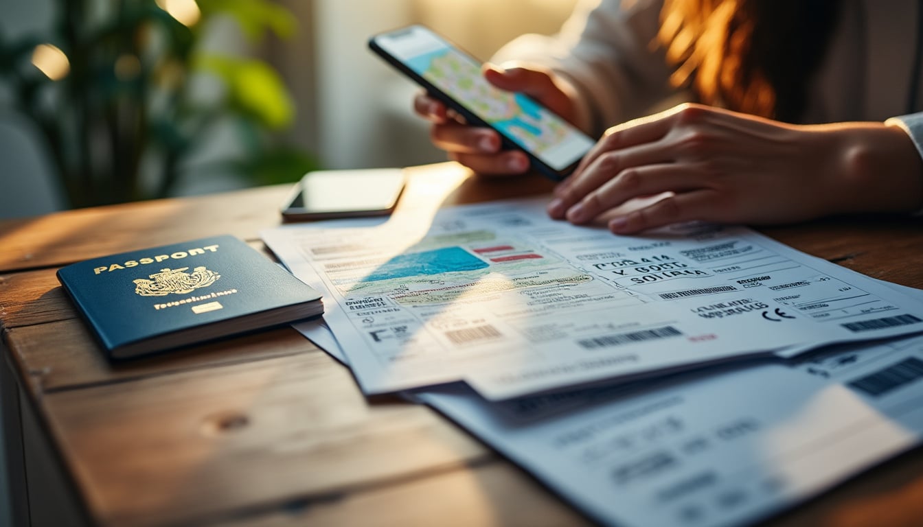 Illustration: Les documents indispensables pour partir en voyage vers le Maroc